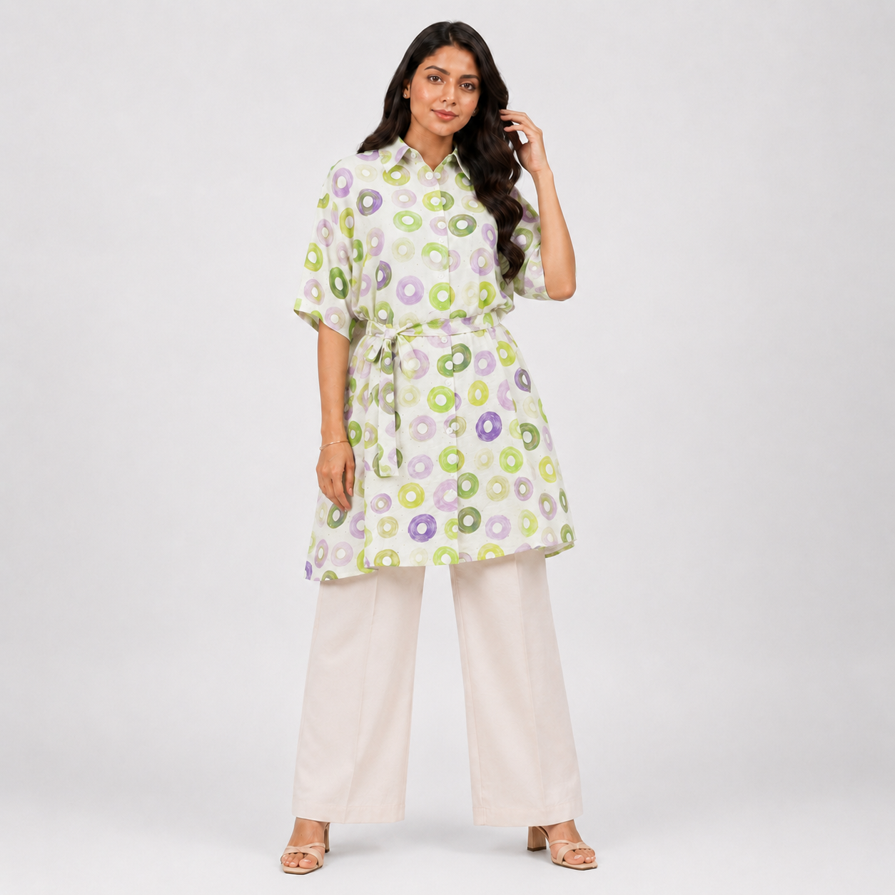Lime Bloom Printed Kurti