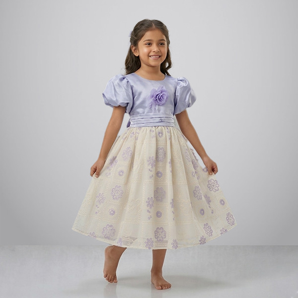 Pastel Lavender Elegance Party Frock